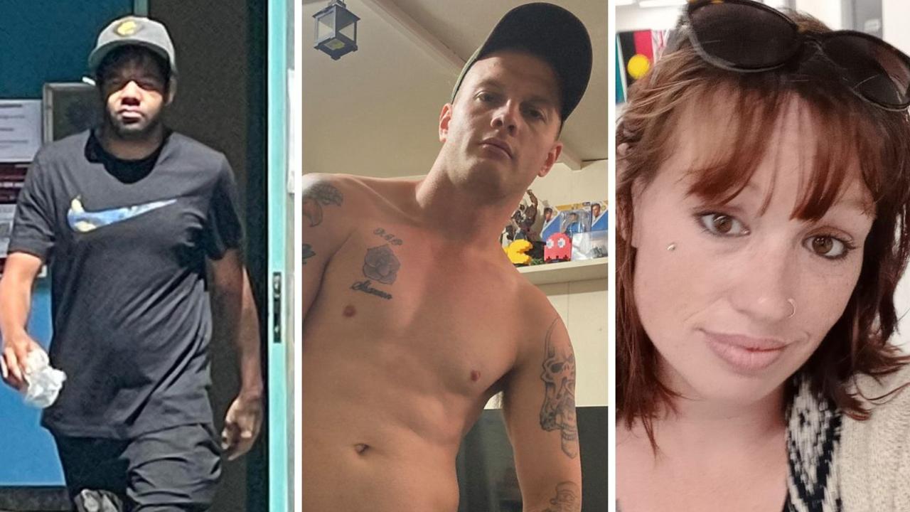 William John Currey (left) and Aaron John Leslie Bunt (middle) have been charged with the murder of 53-year-old Len Andrew Hegarty, while Debbie Jane Richards (right) has been charged with manslaughter. Picture: Compilation (Facebook)