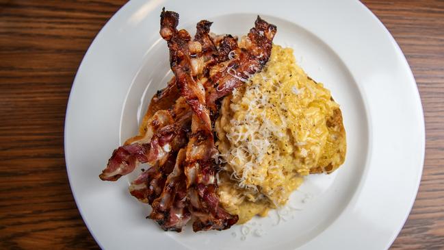 Cacio e Peppe eggs? Lagotto has flipped the Italian pasta favourite into breakfast. Picture: Nicole Cleary