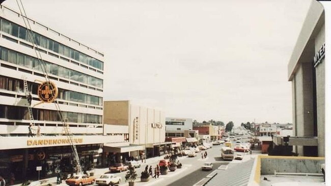 Myer and the Dandenong Hub before Dandenong Plaza was built. Picture: Facebook/Old Dandenong.