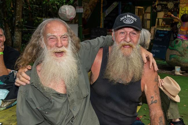 Barry Endres from Kyogle and Paul Cotchin from Calen at Wintermoon Festival at Mount Charlton.Picture: Michaela Harlow