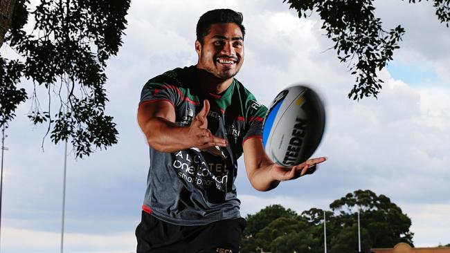 South Sydney player Kirisome Auva'a pictured at Redfern after signing with the Rabbitohs for another 3 years. Picture: Toby Zerna