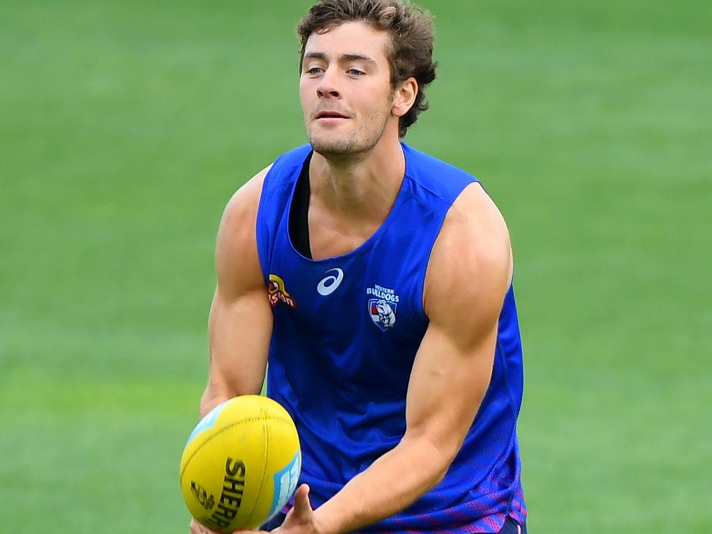 Josh Dunkley dominated after being moved to the Bulldogs midfield.