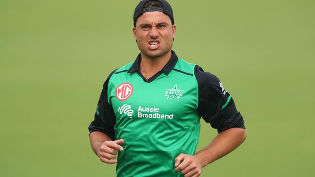 CANBERRA, AUSTRALIA - DECEMBER 29: Marcus Stoinis of the Stars is seen prior to the Big Bash League match between Sydney Thunder and the Melbourne Stars at Manuka Oval, on December 29, 2020, in Canberra, Australia. (Photo by Mike Owen/Getty Images)