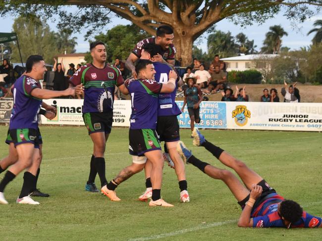 Open men's grand final between GH United and Coastal Balaz at the Mackay Indigenous Rugby League Carnival. Picture: Mitch Bourke.