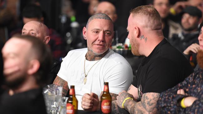 Toby Mitchell has stepped out with other underworld figures at a Saturday night fight in Kensington.