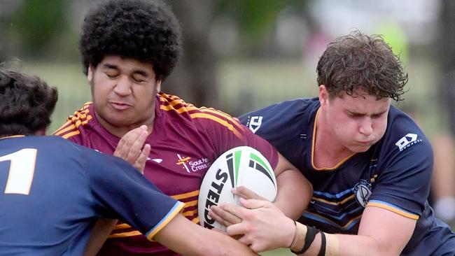 Round 4 of the Townsville Blackhawks Schoolboy Trophy. Ryan Catholic College against Southern Cross Catholic College at Ryan Catholic College. Picture: Evan Morgan