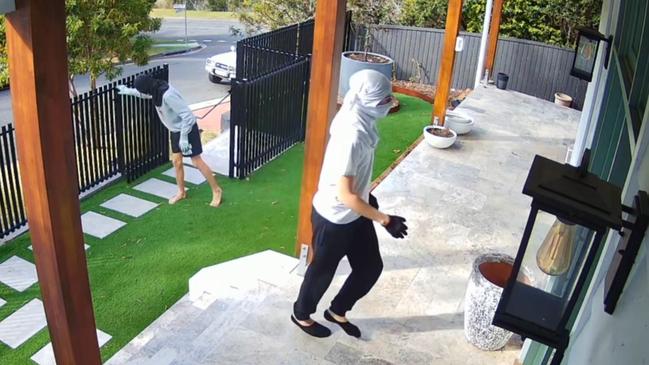 File picture: A still from a home owner's CCTV in Bulimba.