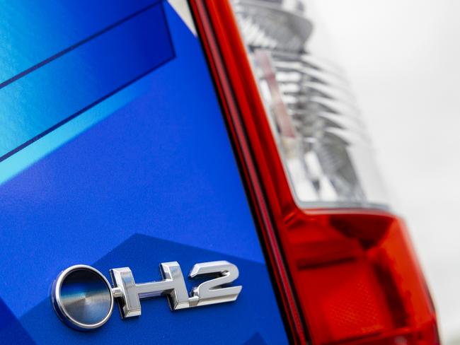 Photo of the hydrogen-powered Toyota HiAce van