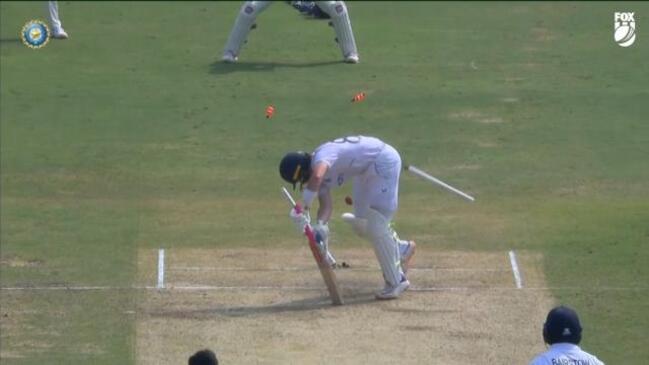 Jasprit Bumrah yorker shatters Ollie Pope's stumps