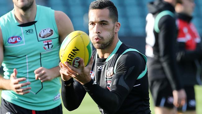 Shane Savage at St Kilda training. Picture: Chris Kidd