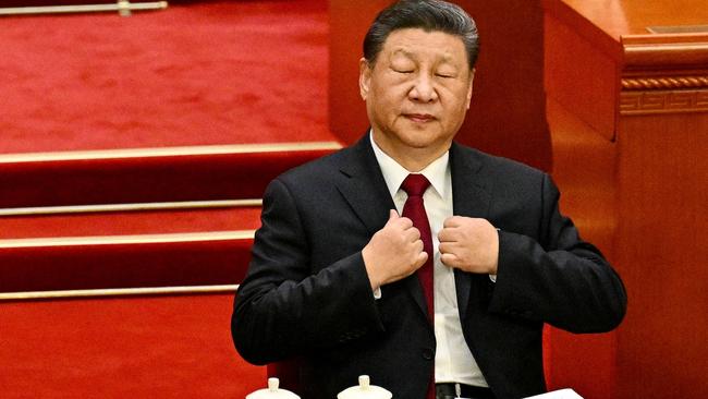 China's President Xi Jinping attends the opening session of the National People's Congress at the Great Hall of the People in Beijing this week. Picture: Pedro Pardo / AFP