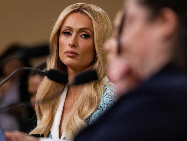 WASHINGTON, DC - JUNE 26: Actress and child welfare advocate Paris Hilton listens during the House Committee on Ways and Means hearing on "Strengthening Child Welfare and Protecting Americas Children" on June 26, 2024 in Washington, DC. Hilton is set to testify in support of the reauthorization of a federal program responsible for children in foster care.   Samuel Corum/Getty Images/AFP (Photo by Samuel Corum / GETTY IMAGES NORTH AMERICA / Getty Images via AFP)