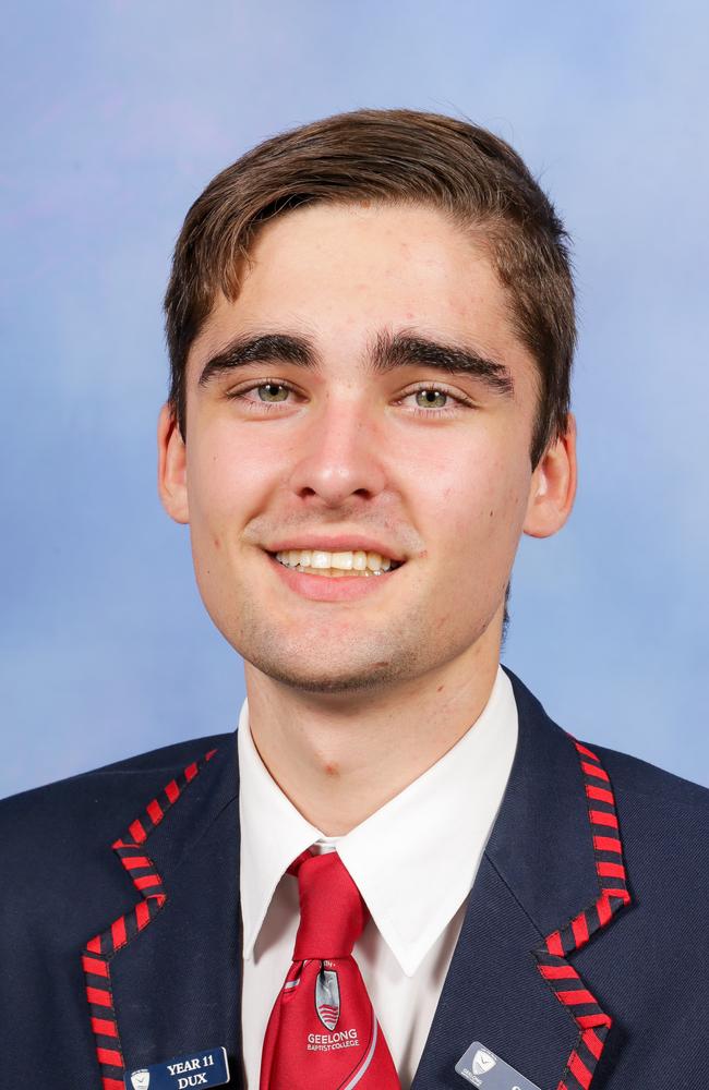 Geelong Baptist College dux Wil Filiti achieved an ATAR of 93.5. Picture: Supplied