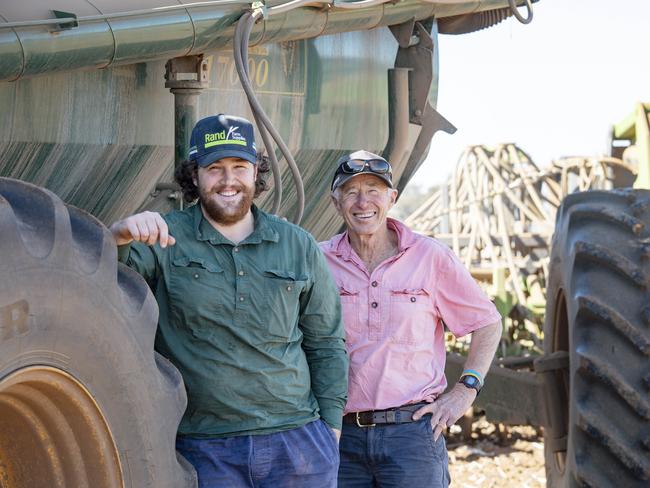 FOCUS: Roy Hamilton CroppingRoy Hamilton on his cropping farm at Rand NSW. PICTURED: Roy and his son Michael Hamilton Picture: Zoe Phillips