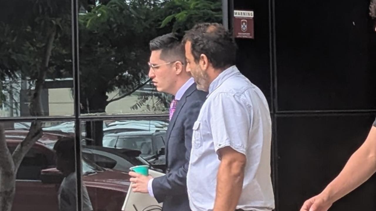 Daniel Shedrawi, 46, leaves court with his solicitor (left). Picture: Alex Treacy