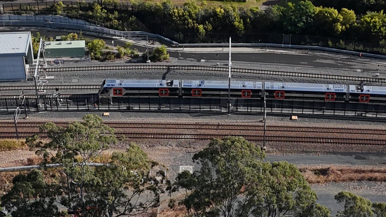 The NIF trains in storage at Kangy Angy, five years after they arrived in Australia in 2019. Picture: Rohan Kelly