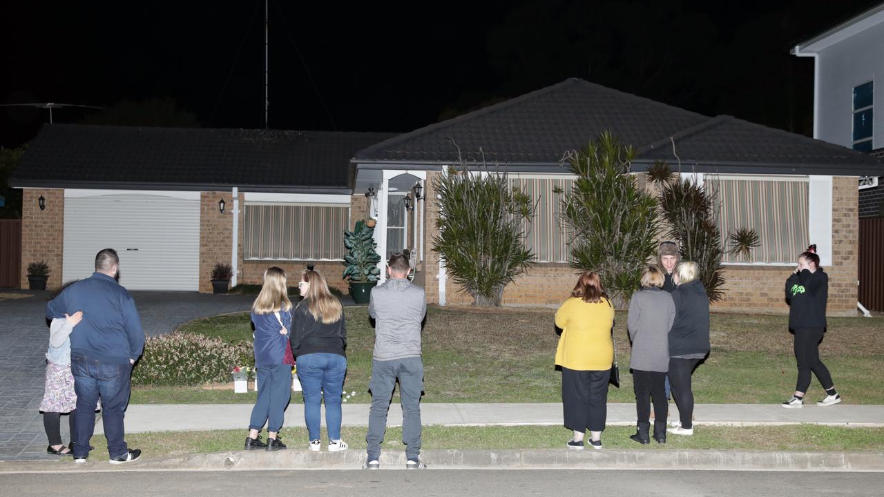 Neighbours hold a vigil in memory of Rita Camilleri where Jessica Camilleri killed her mother in St Clair. Picture: Christian Gilles