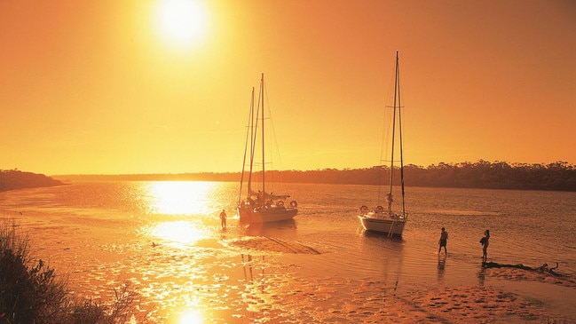 Sunset on the lake at Metung. Picture: Supplied