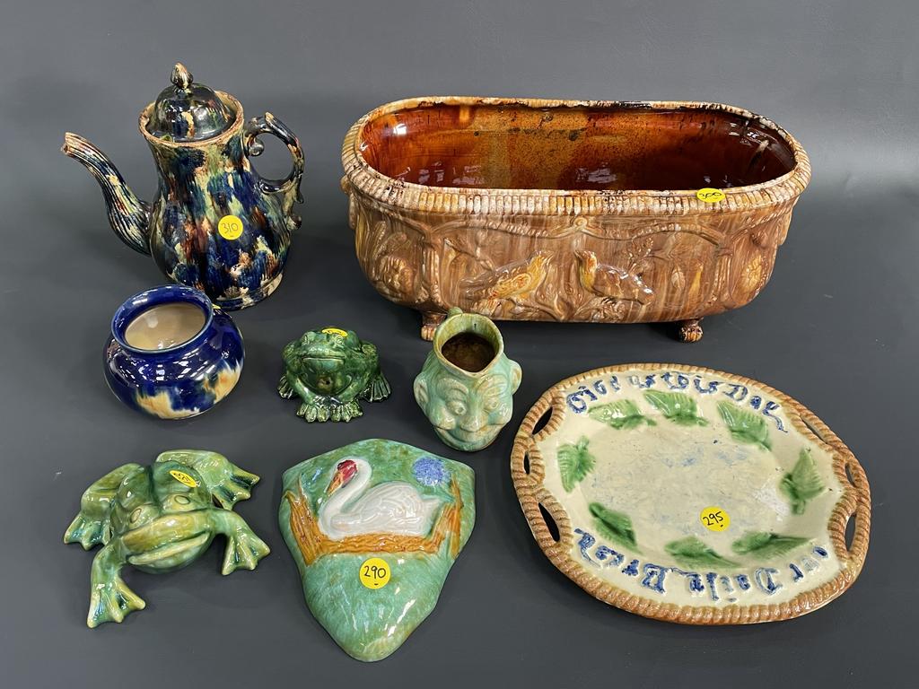 An extensive collection of pottery, including Tasmanian items, is up for auction at Gowans Auctions at Moonah. Picture: Rob Inglis