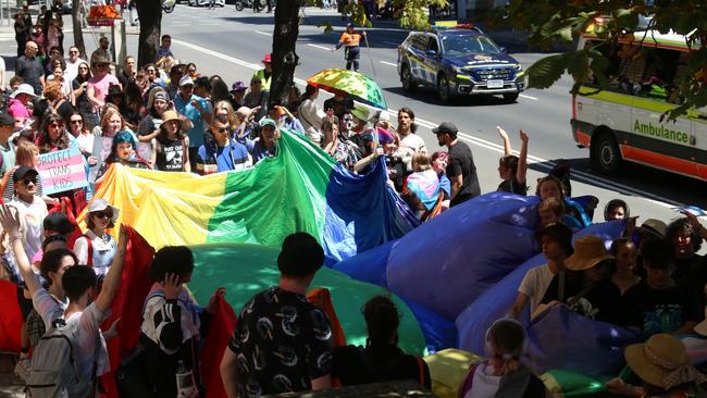 TasPride pride march Hobart 2025. Picture: Elise Kaine