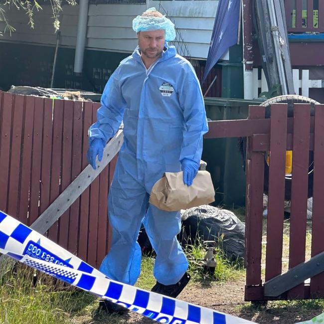 Forensics at a home in Gin Gin as the investigation into a missing teen continues. Pic: Lexa Smith