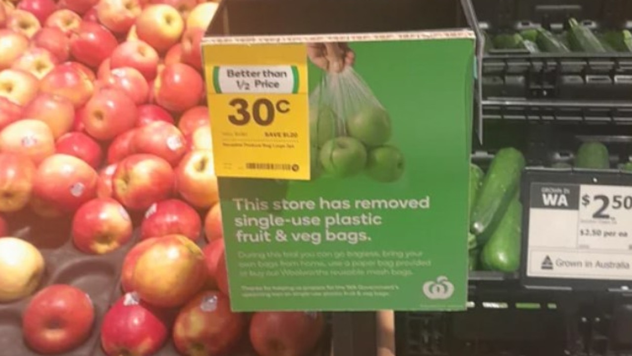 Woolworths stores ditching plastic fruit and vegetable bags news