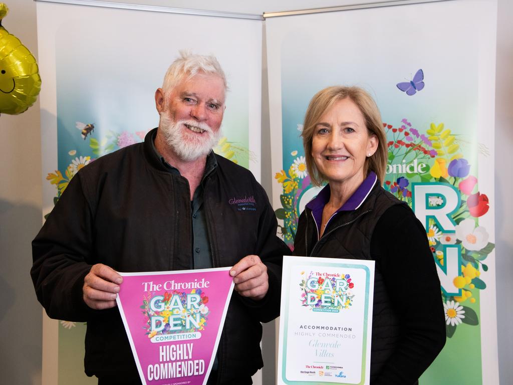 Glenvale Villas Supported Living received a highly commended for their garden. Manager, Gayle Gardiner.Chronicle Garden Competition, awards presentation at Oaks Toowoomba Hotel.Thursday September 14, 2 023