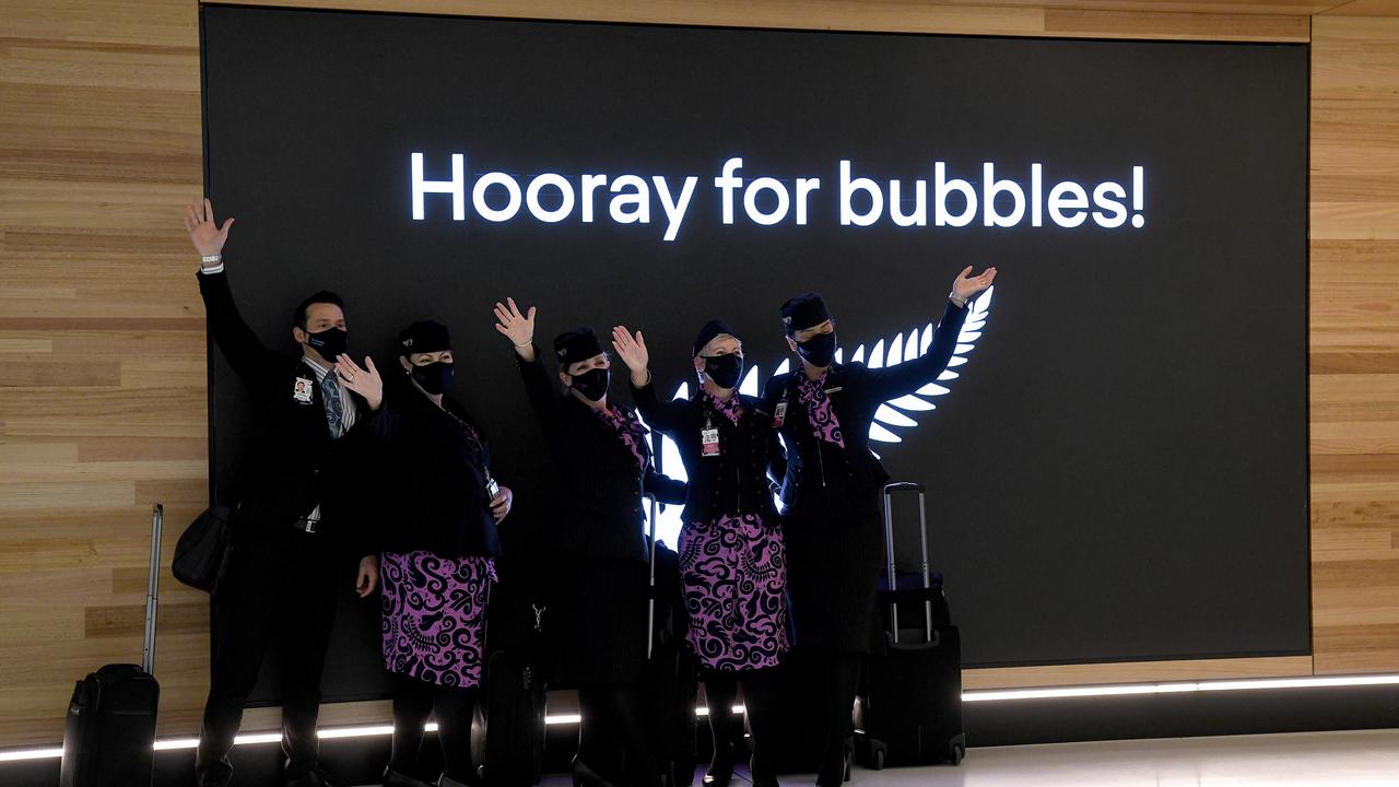 Airline crew preparing to depart for New Zealand at Sydney Airport. Picture: NCA NewsWire/Bianca De Marchi