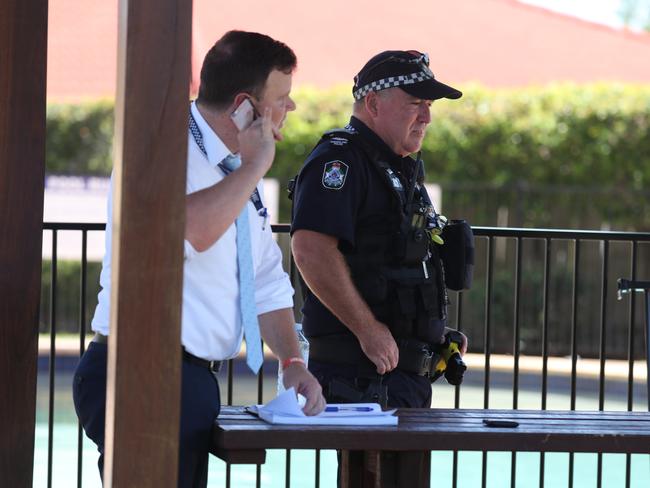 Police at the scene of the Brendale tragedy. Picture: Annette Dew