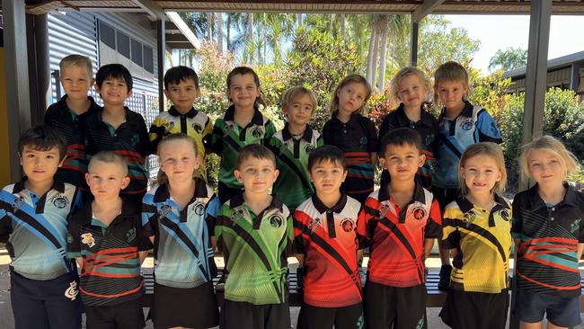 31/07/2024 - Humpty Doo Primary School, Transition Adams.Back row: Pace Argent, Isaiah Fitzgerald, Luke Worthington, Ollie Reid, Murphy, Nyah Wood, Stevie Fuller, Lenny Reaper.Front row: Jack Toogood, Bevan Gillespie, Asha McGrigor, Scotty Munford, Lachlan, Arapeta Kiwikiwi, Ruby Stewart, Elise Taylor-Birch. Picture: Amy Adams