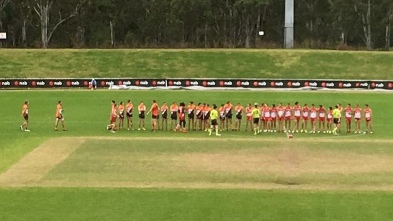The moment in a 2017 NEAFL derby between Sydney and GWS when a head count was called.
