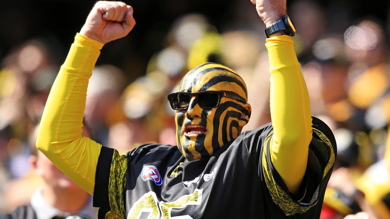 Richmond fans will be back at the MCG next week. Picture: Mark Stewart