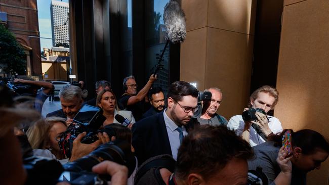 Bruce Lehrmann leaves the Federal Court after Judgement was handed down in Network Ten’s favour.