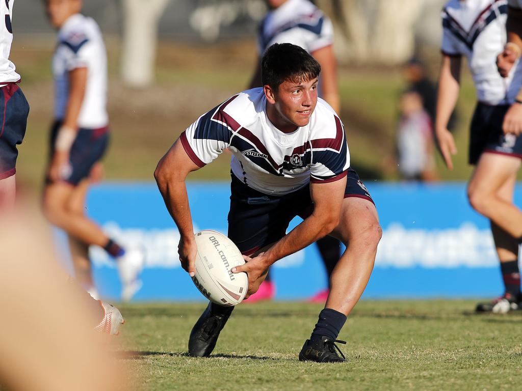 Riley Morris of Ipswich in action between Ipswich State High and Wavell State High at Ipswich. Picture: Josh Woning