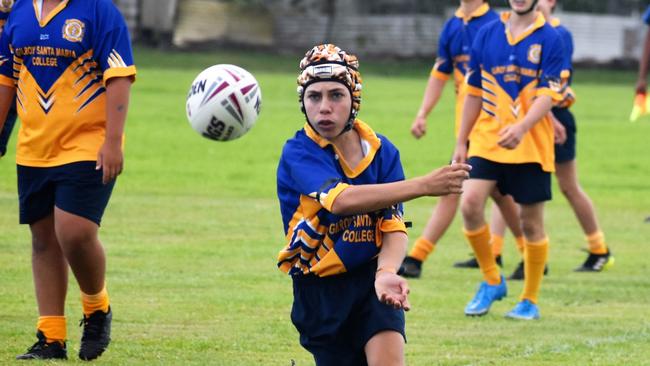 Jack Butcher, Gilroy. Photographs from the Will Murdoch Perpetual Shield. The annual U14 rugby league competition, in its second year, involved Gilroy Santa Maria College, Ingham State High School and St Teresa's Catholic College Abergowrie. Picture: Cameron Bates