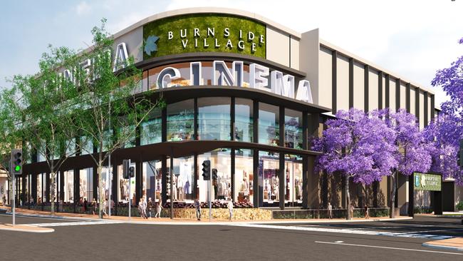 An artist’s impression of the planned redevelopment of Burnside Village Shopping Centre.