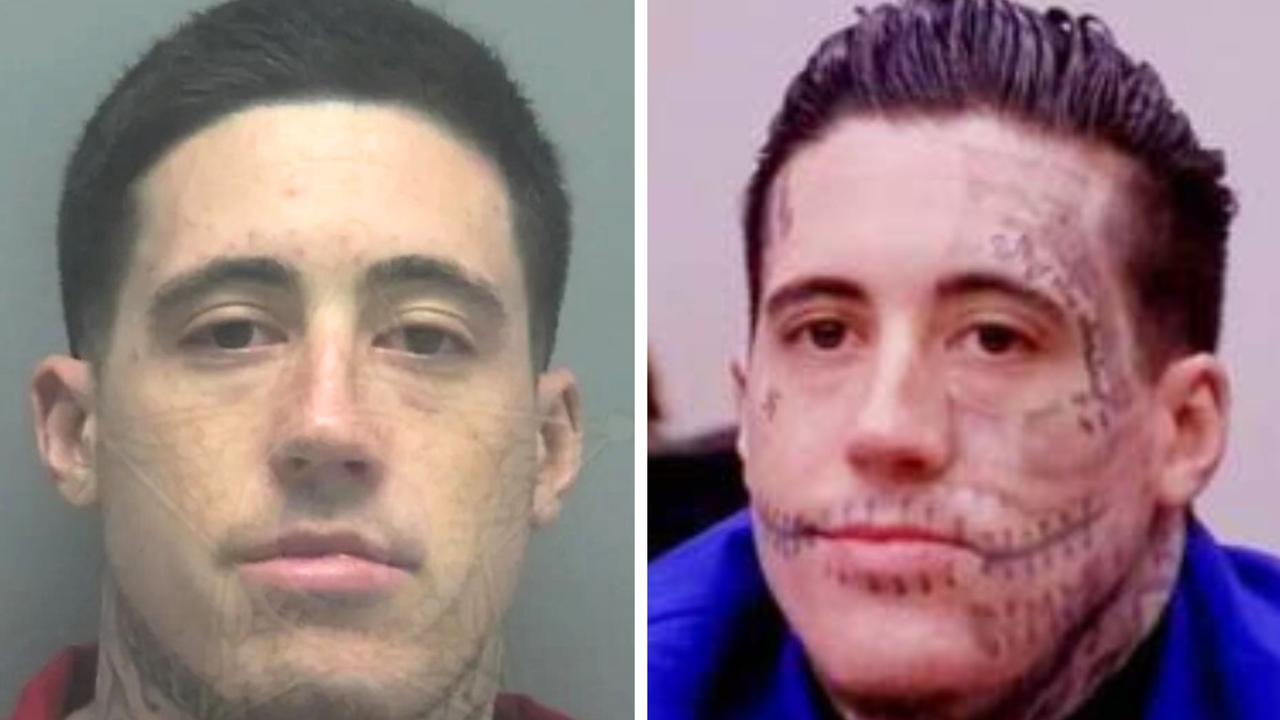 ’Scary’: Changing face of tattooed killer in jail