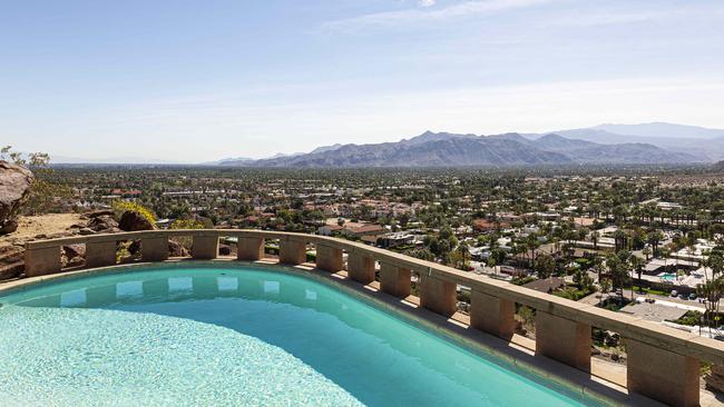 The house that Albert Frey designed for himself in 1964 is literally built into the rock face overlooking Palm Springs. Picture: Supplied