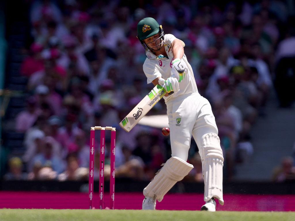 Sam Konstas went aggressively after the bowlers on Sunday. Picture: Getty