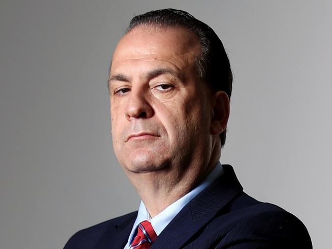 Racing NSW CEO Peter V'Landys pictured in their Sydney office boardroom. Picture: Jonathan Ng