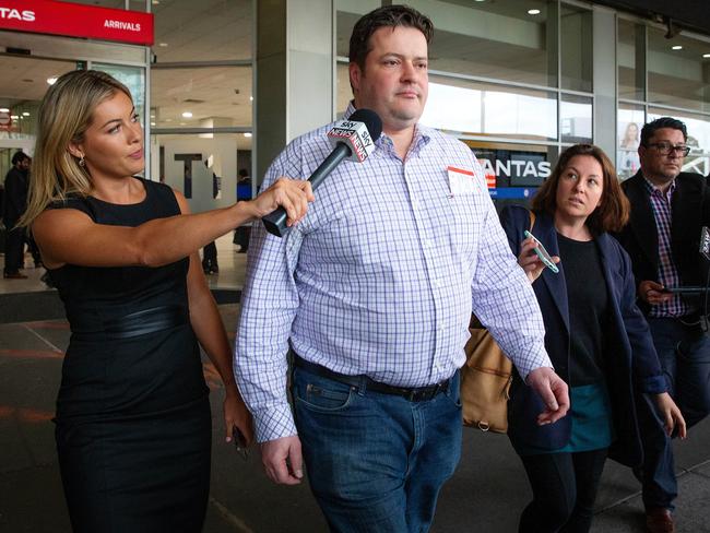 First term Victorian Labor MP Will Fowles has been questioned by police over a disturbance at a Canberra hotel on Thursday morning. Will Fowles arrives at Melbourne Airport. Picture:  Mark Stewart