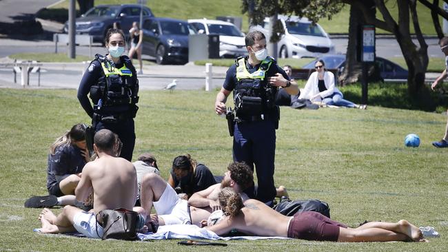 Police will patrol Melbourne beaches on Cup Day. Picture: David Caird