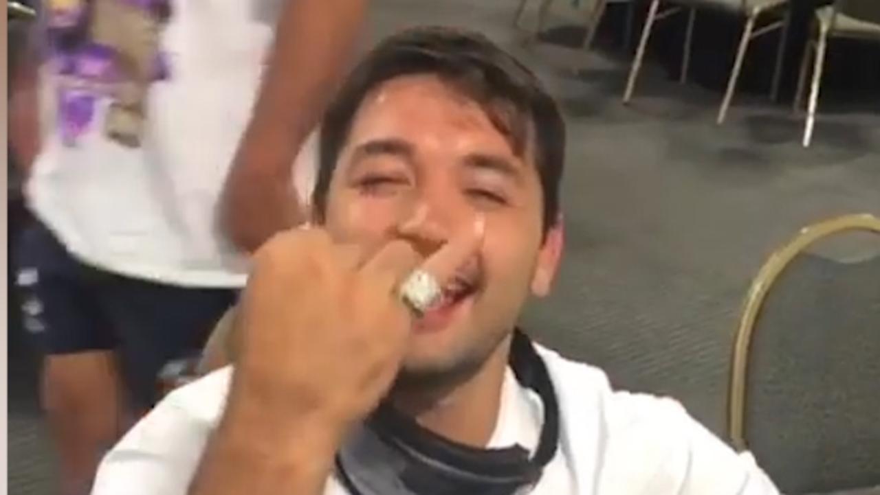 Brandon Smith shows off his ring