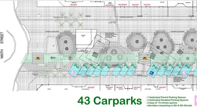 Ryan Hammerton's proposal for Mildura's Langtree Mall, at the Ninth St end.