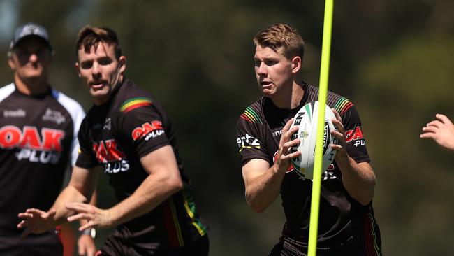 Penrith's Matt Burton during Penrith Panthers NRL training last year. Pic: Brett Costello