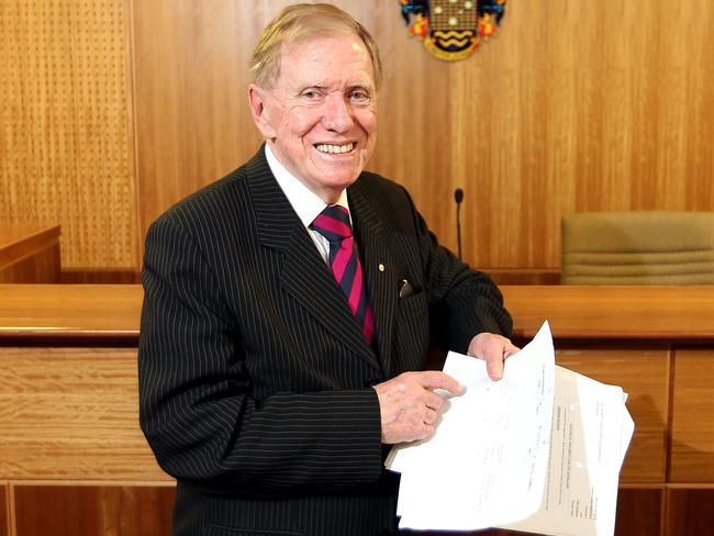 Former High Court Justice Michael Kirby will marry his long-term partner Johan van Vloten on their 50th anniversary next year. Picture: Richard Gosling