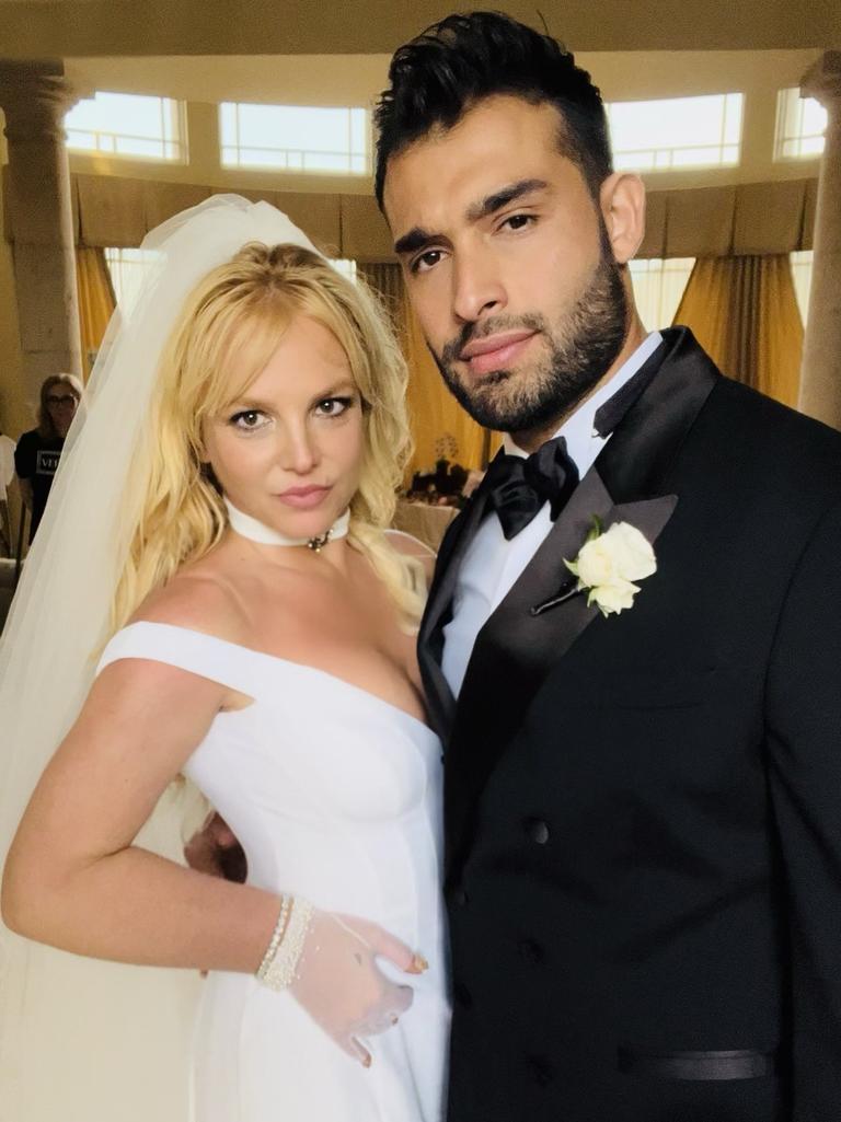 Britney Spears and Sam Asghari married at the singer’s LA home. Picture: Kevin Ostajewski/Shutterstock/MEDIA MODE