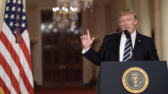 When Donald Trump announced his nominee to the Supreme Court he did it with much suspense and fanfare. Picture: AFP Photo / Brendan Smialowski