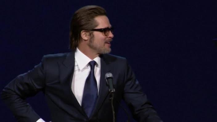 Brad Pitt uses song to teach audience to pronounce Oyelowo