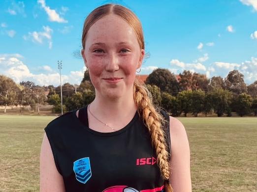 Mia Kelly of Canberra City Magic Touch Football for the Junior State Cup. Photo: Contributed